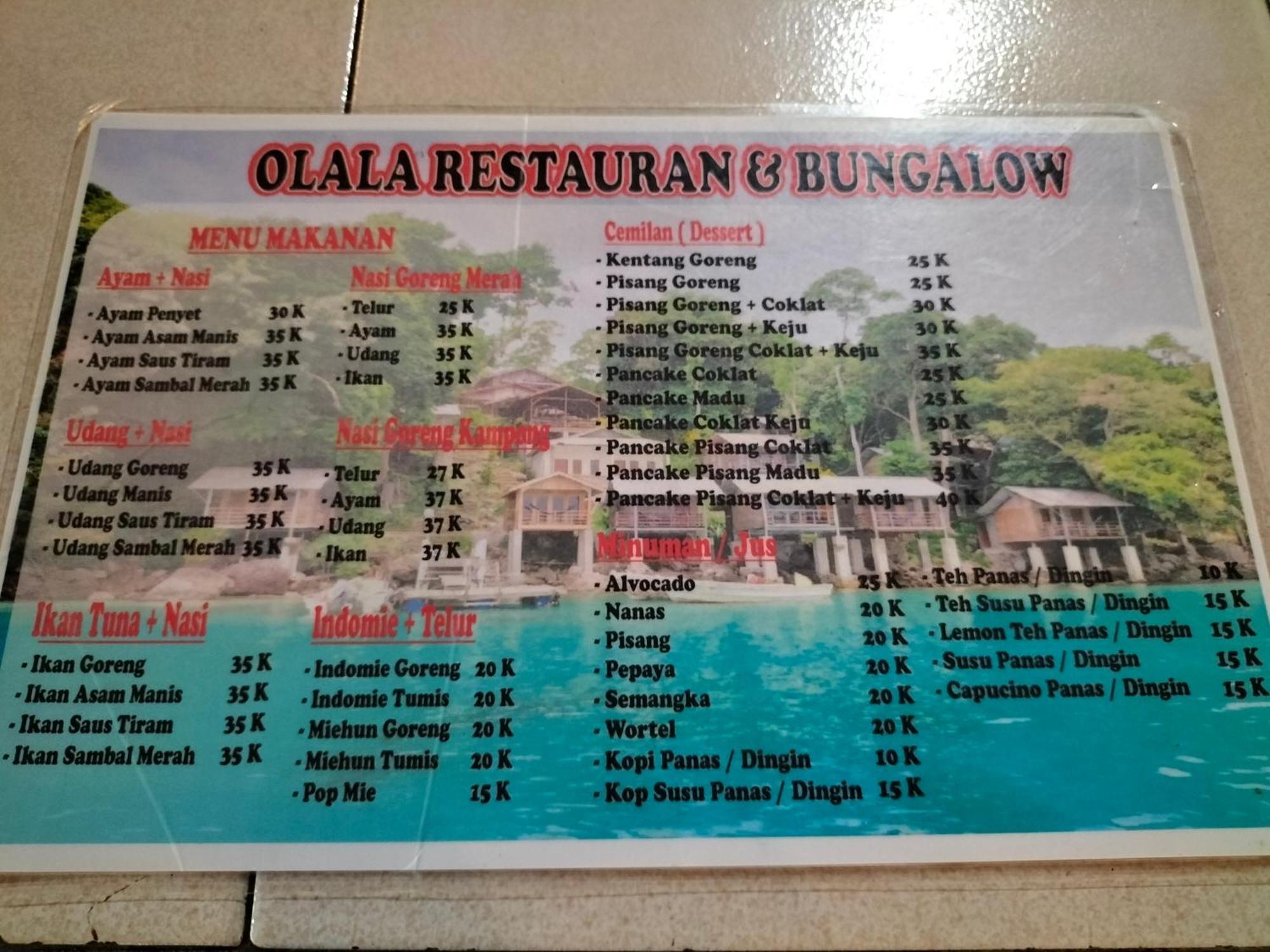 Olala Bungalows And Restaurant سابانغ المظهر الخارجي الصورة